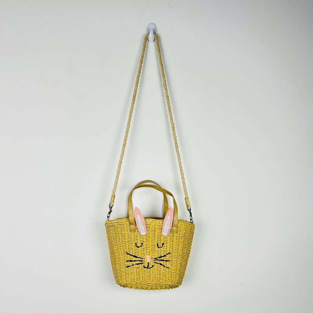 Hanna Andersson Woven Straw Bunny Rabbit Purse